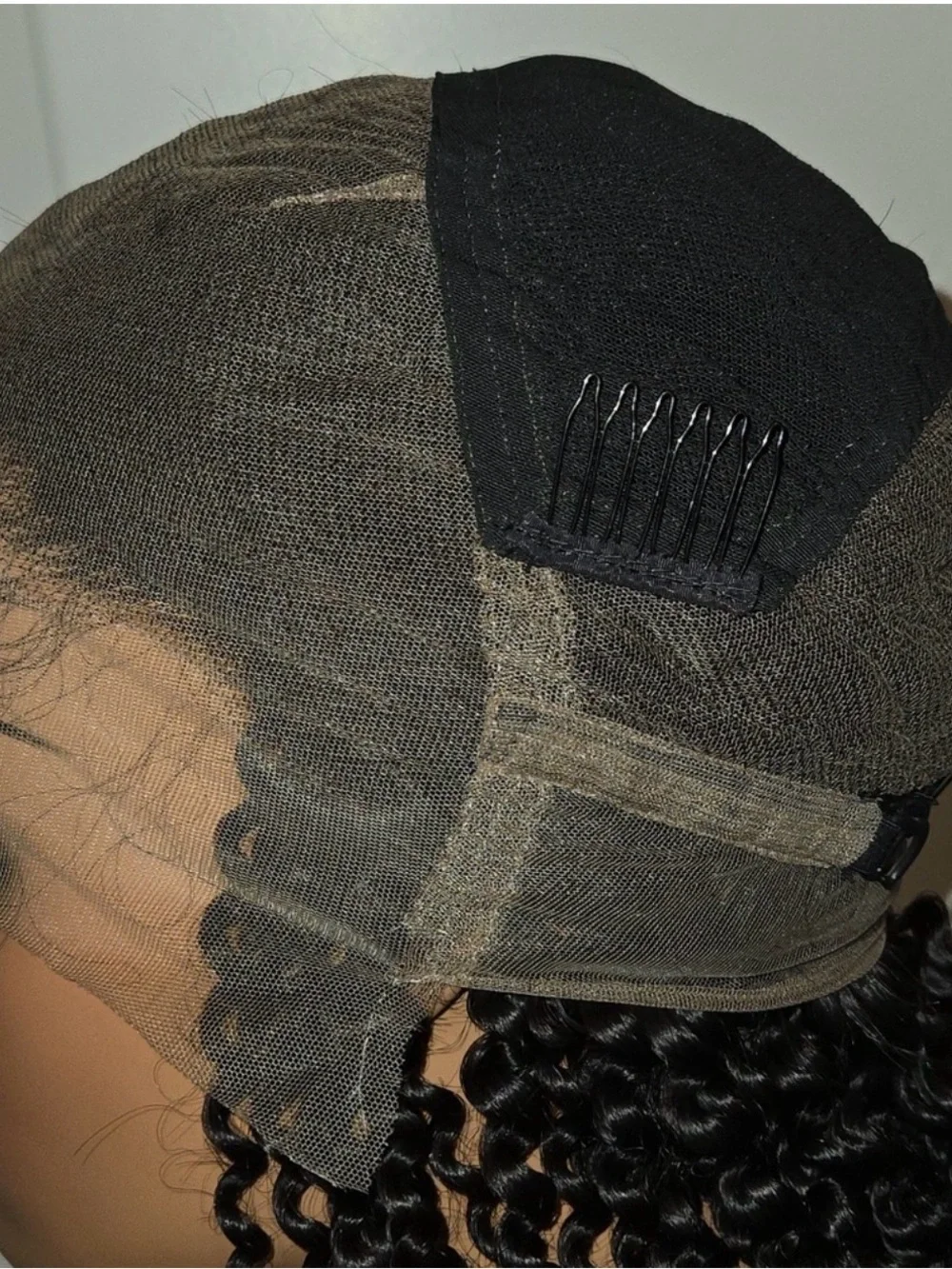 Raw Burmese Curly Full Lace Front Wig - Black - Unbranded